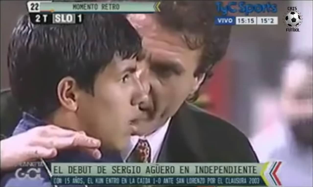 Sergio Aguero debut at Independiente