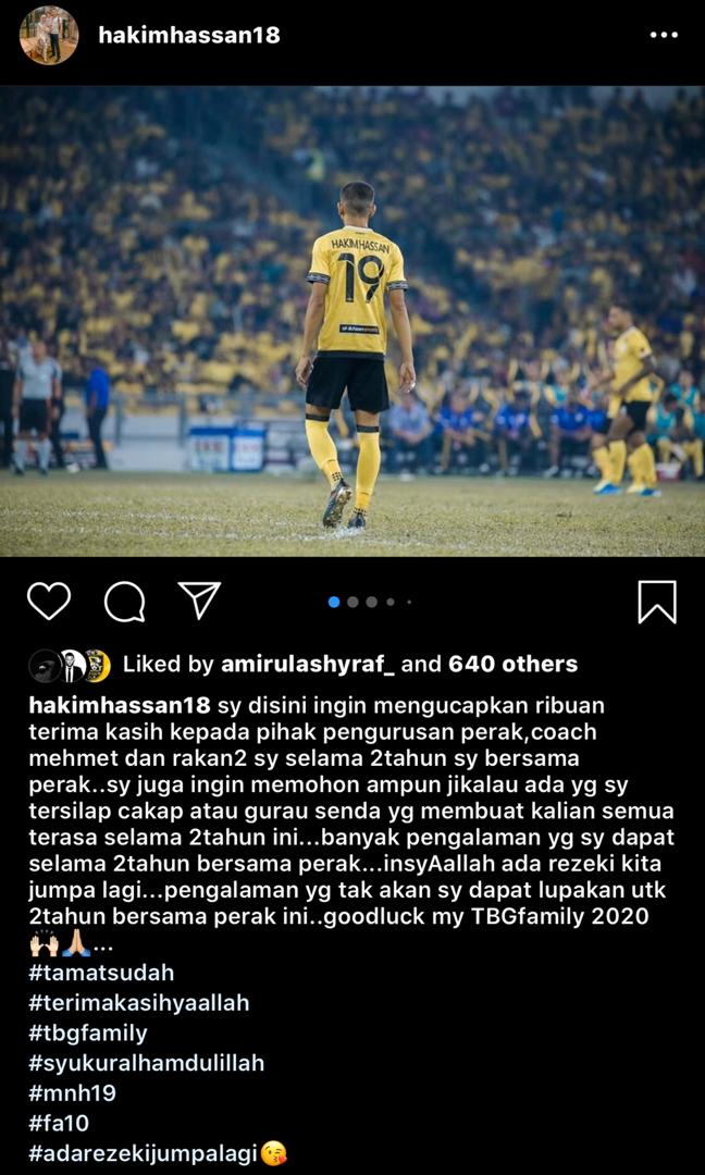 Nor Hakim Hassan Ucap Selamat Tinggal Buat Perak