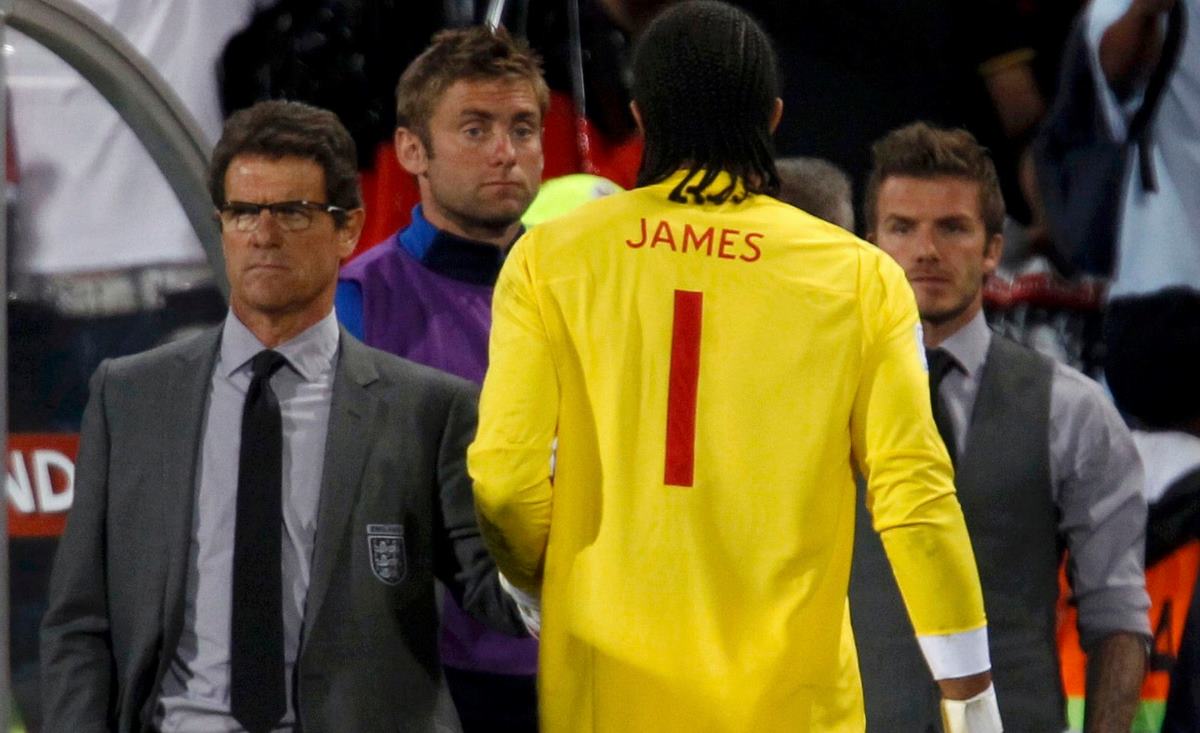 Fabio Capello David James England Piala Dunia 2010